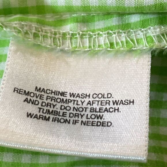 Laura Scott Green Checkered Women’s Shirt Blouse Size Approximately  3X No Tag - Picture 5 of 9